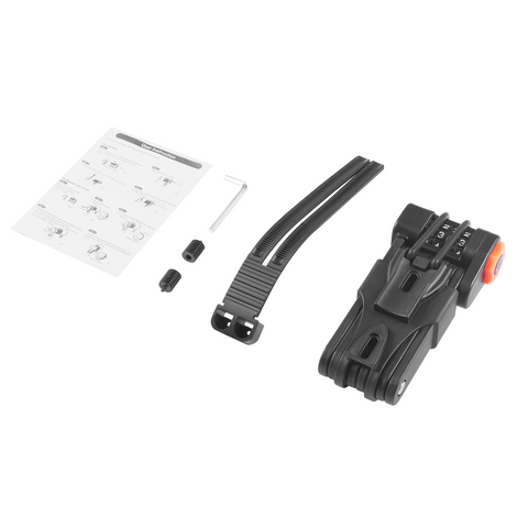 Blocco combinato DYU per biciclette, include istruzioni e accessori per montaggio. Blocco combinato DYU per biciclette, include istruzioni e accessori per montaggio.