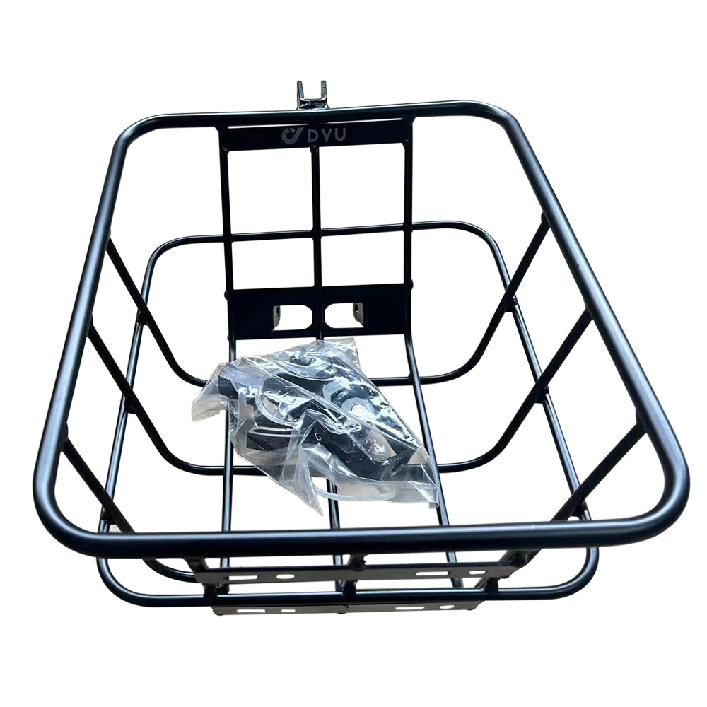Cesta posteriore per bici DYU nera con kit di montaggio e accessori per l'installazione Cesta posteriore per bici DYU nera con kit di montaggio e accessori per l'installazione