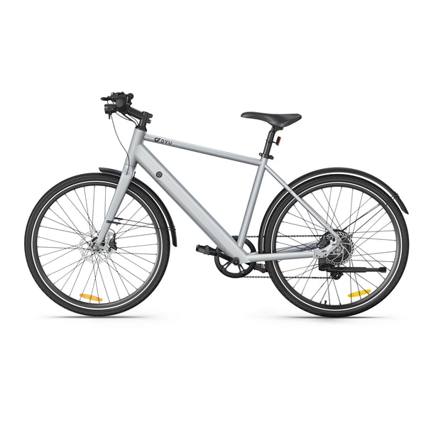 Bicicletta elettrica DYU Stroll 1 in grigio con telaio elegante e ruote sottili