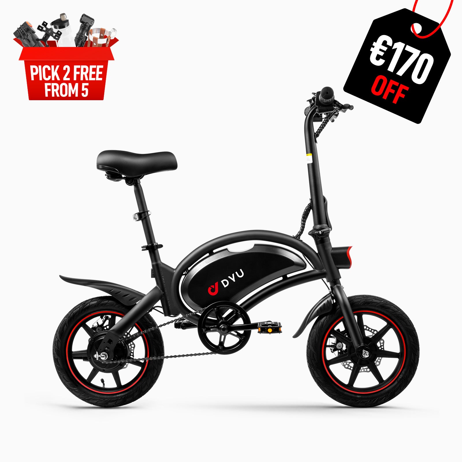 DYU D3F 14 Inch Mini Folding Electric Bike